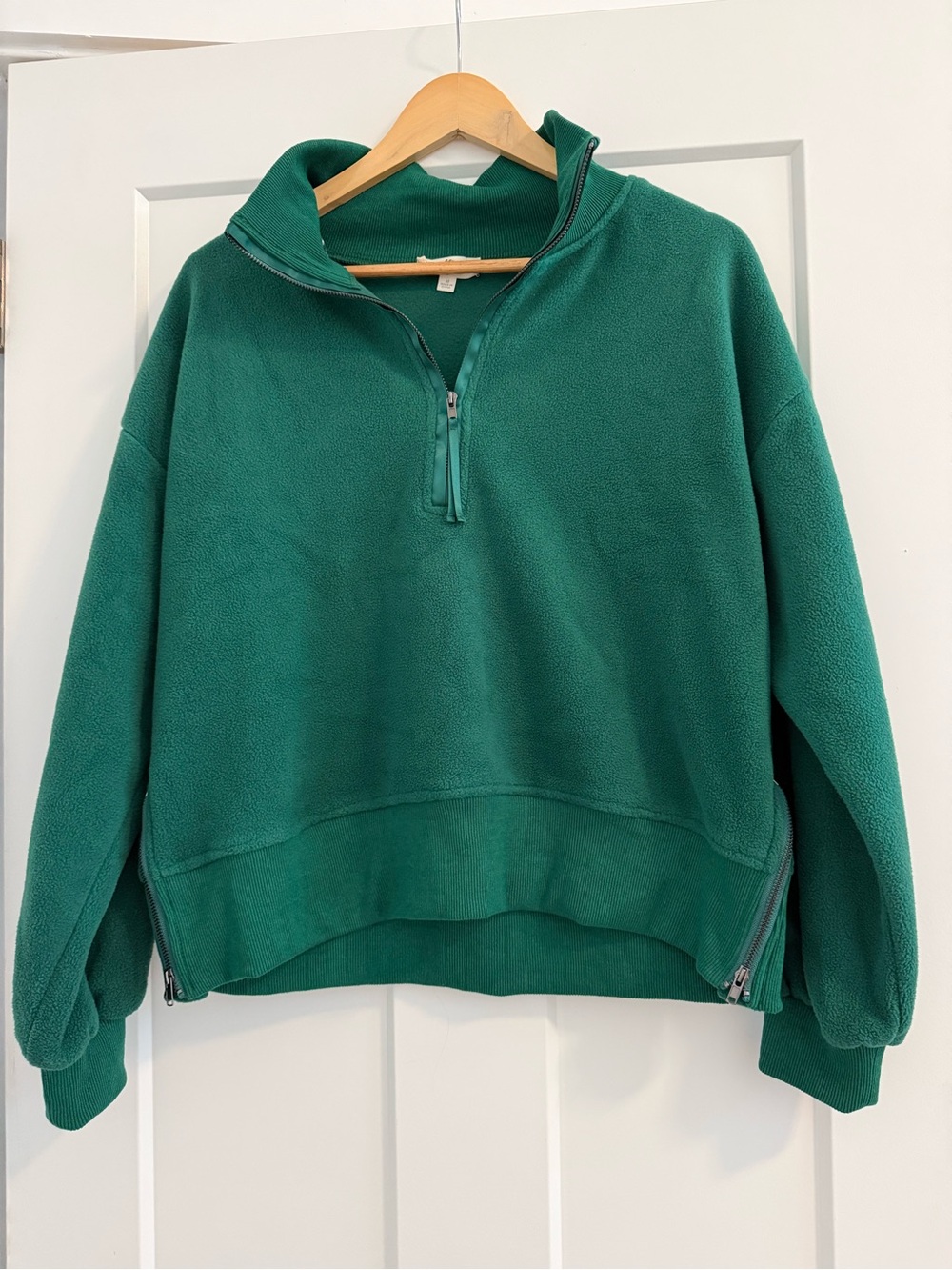 entro Deep Green Half-Zip Fleece Pullover